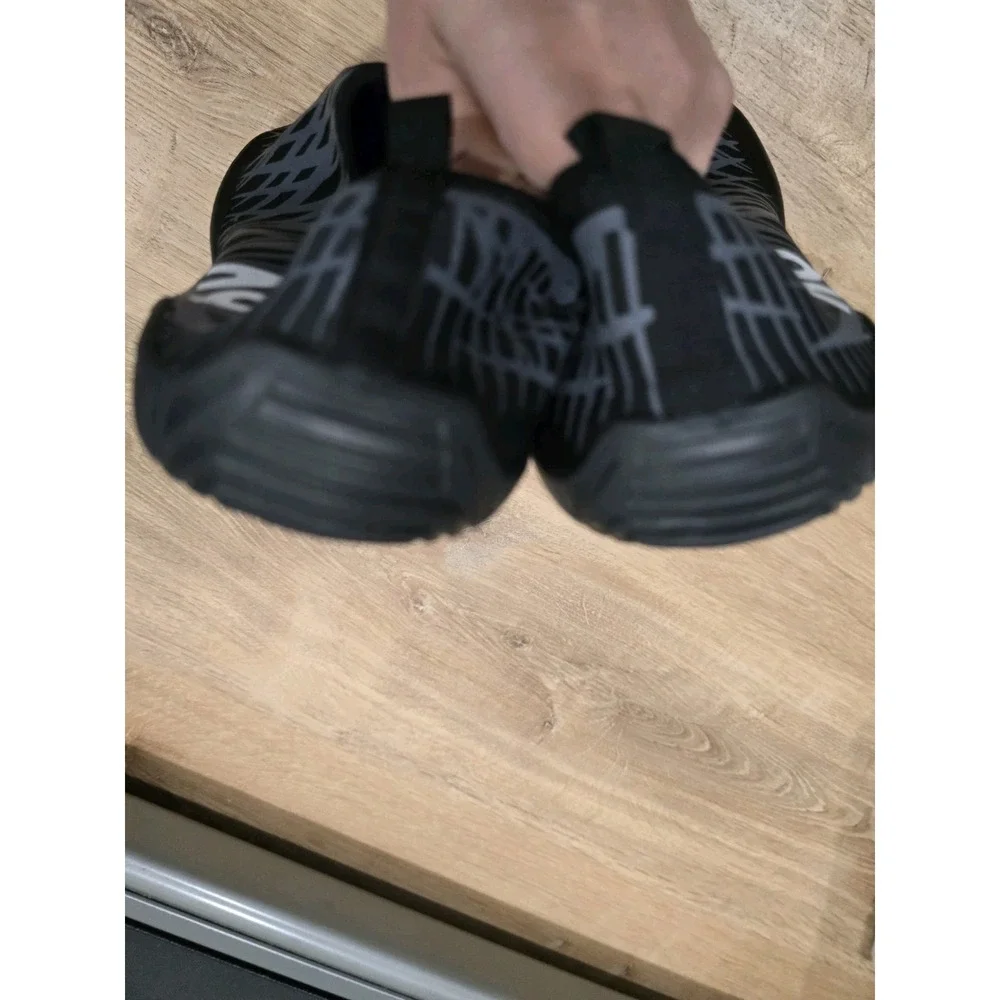 AQUARUN Unisex Water Shoes Aqua Socks Quick Dry Black Gray 280mm Beach Swim Pool